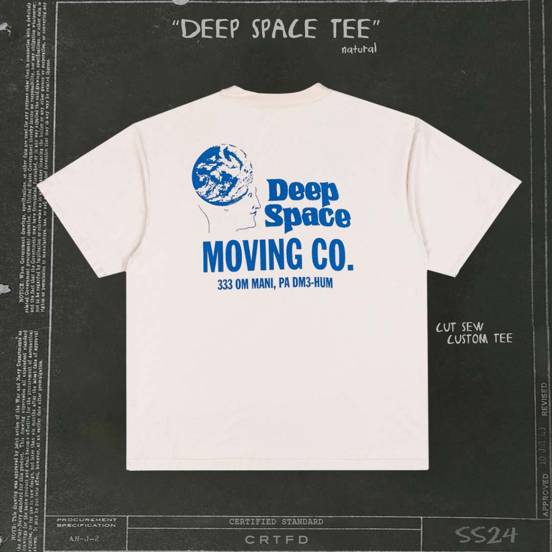 ★CRTFD★ U Deep Space T-Shirt Natural DEEP SPACE TEE NATURA DEEP SPACE TEE // NATURAL – CRTFD