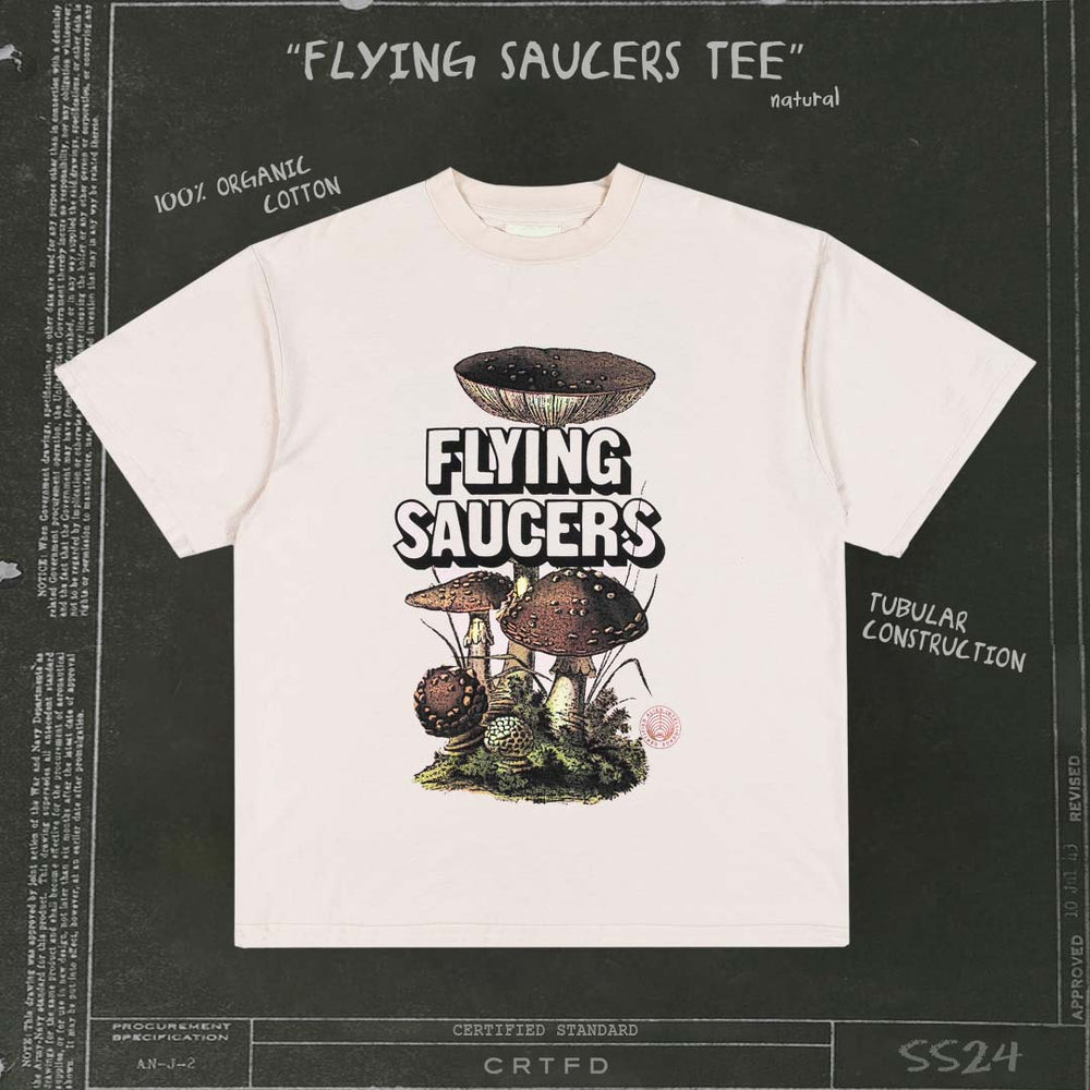 FLYING SAUCERS TEE // NATURAL