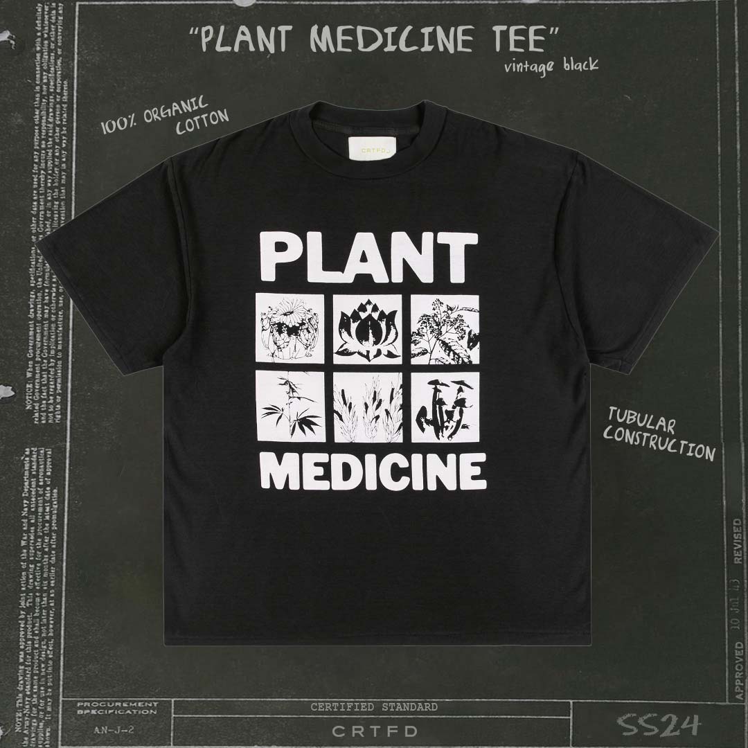 PLANT MEDICINE TEE // VINTAGE BLACK