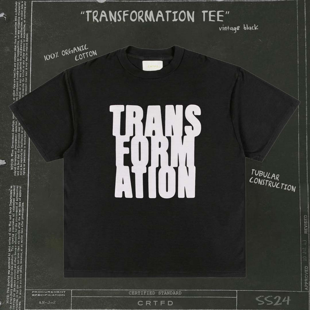 TRANSFORMATION TEE // VINTAGE BLACK