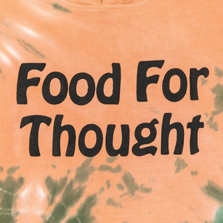 Food for Thought Hoodie - Teal/peach tie dye